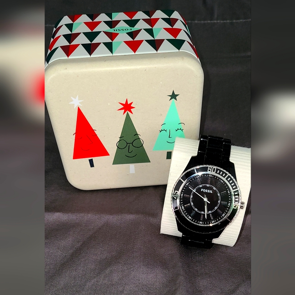 Womens Fossil boyfriend ceramic watch